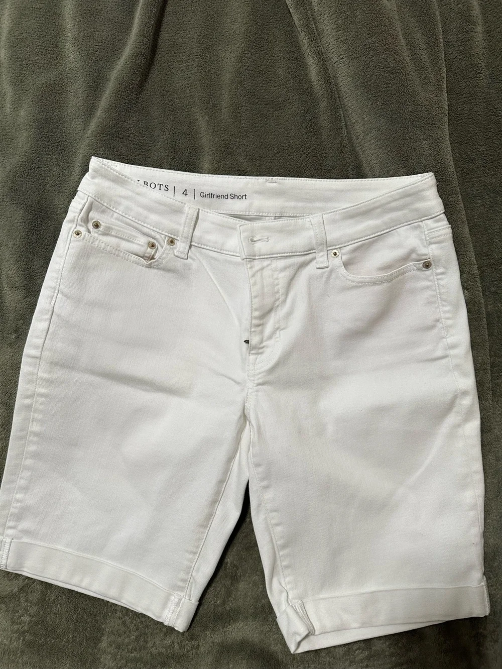 Talbots White Denim Bermuda Shorts